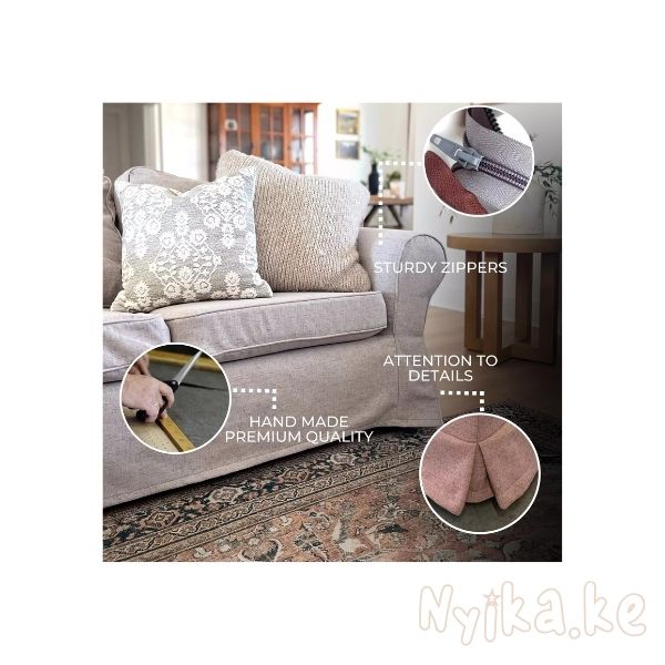 Comfortly Cover for Ektorp 3 Seat Sofa - Cashmere Blends Spill Proof Fabric