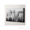 Foggy Forest Black & White Trees Nature Landscape Canvas Print Wall Art