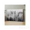 Foggy Forest Black & White Trees Nature Landscape Canvas Print Wall Art