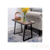 Greenage Side Table Reclaimed Wood Small Accent Coffee End Table Rectangular
