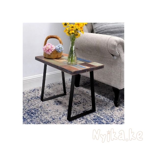 Greenage Side Table Reclaimed Wood Small Accent Coffee End Table Rectangular