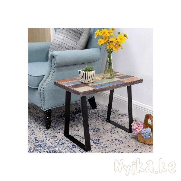 Greenage Side Table Reclaimed Wood Small Accent Coffee End Table Rectangular