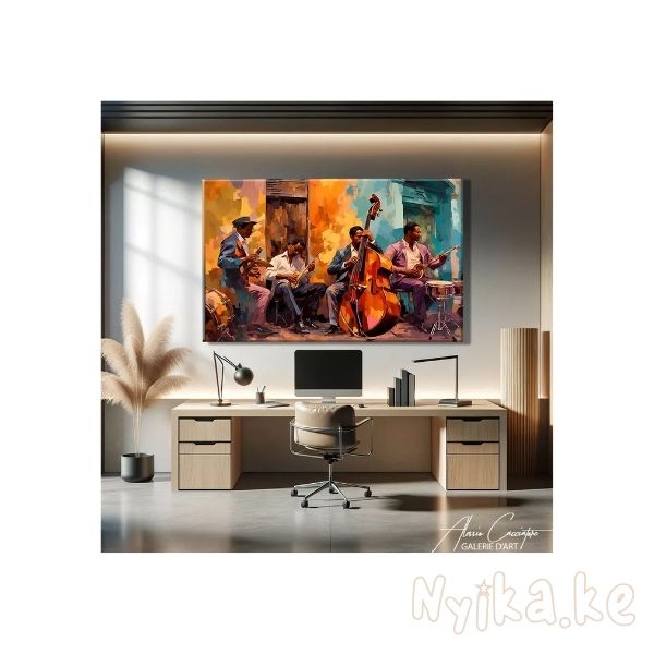 Jazz Art Print Canvas Luxury Home Decor Music Canvas Wall Art Framed