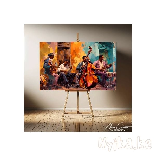 Jazz Art Print Canvas Luxury Home Decor Music Canvas Wall Art Framed
