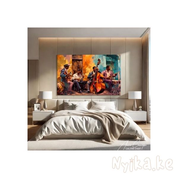 Jazz Art Print Canvas Luxury Home Decor Music Canvas Wall Art Framed