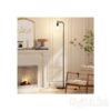 Industrial Floor Lamp with Glass Shade - Black, LED Bulbs, Foot Clear-Black