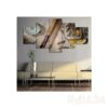 Multi Panel Print Fly Fishing Canvas Wall Art Trout Fisherman Man Cave 5 Piece