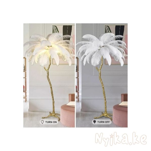 Patricia Altschul Ostrich Feather 64 Modern Floor Lamp