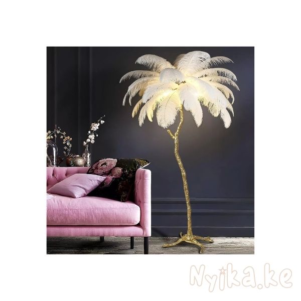 Patricia Altschul Ostrich Feather 64 Modern Floor Lamp