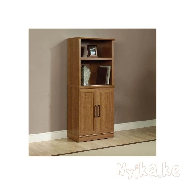 Sauder Homeplus Southwestern Wood Base Storage Cabinet in Sienna Oak Finish