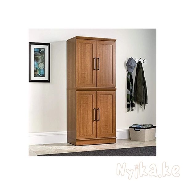 Sauder Homeplus Southwestern Wood Base Storage Cabinet in Sienna Oak Finish